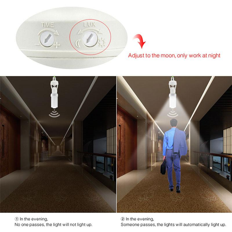 360 Rotating Motion Sensor Socket Switch Led Bulb Base - Image 7