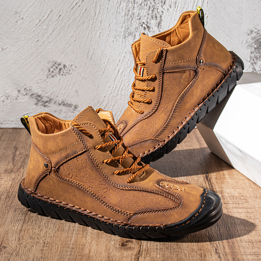 Leather Waterproof Mountain Hiking Shoes - Image 1