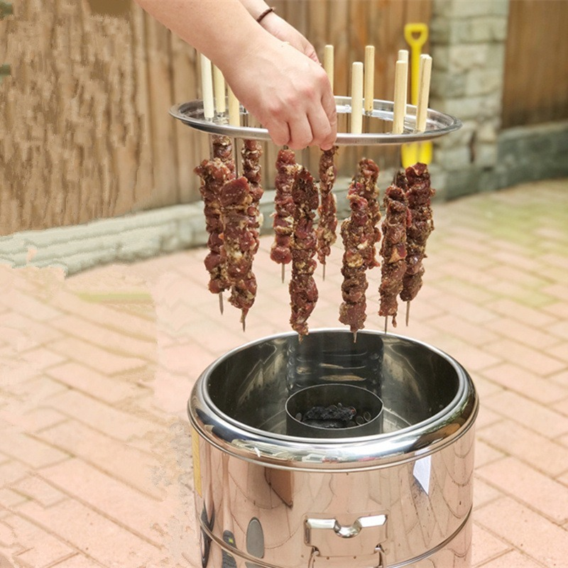 Smokeless BBQ Time Stainless Steel Camping Grill - Image 0