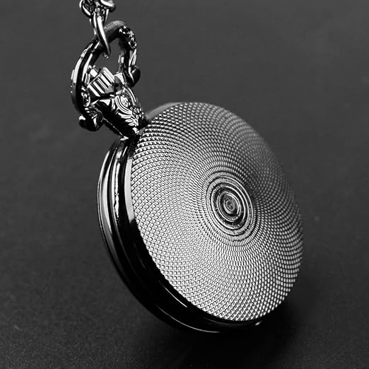 Timepiece Purple Rose Quartz Pocket Watch Necklace - Image 4