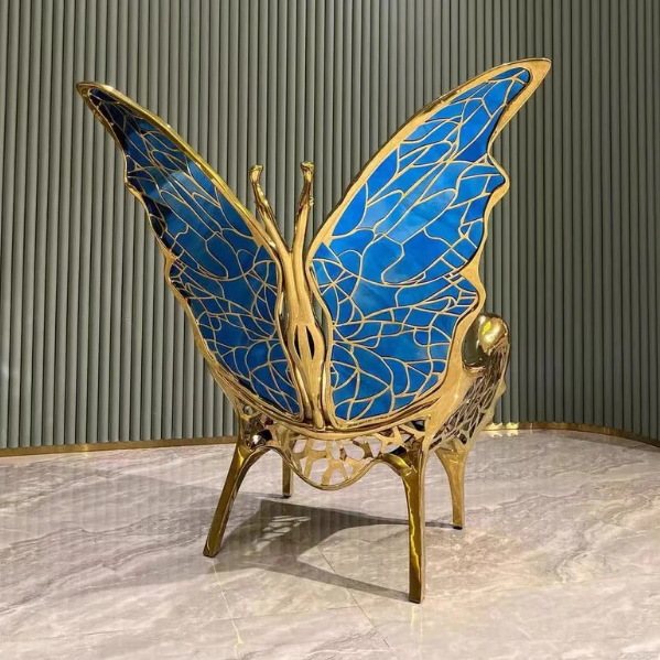 Free Butterfly Wing Artistic European Lounge Chair - Image 2