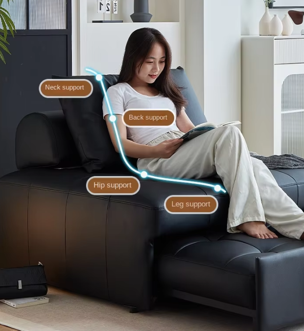 Luxury Pull-Out Leg Resting Retractable Ergonomic Sofa - Image 2