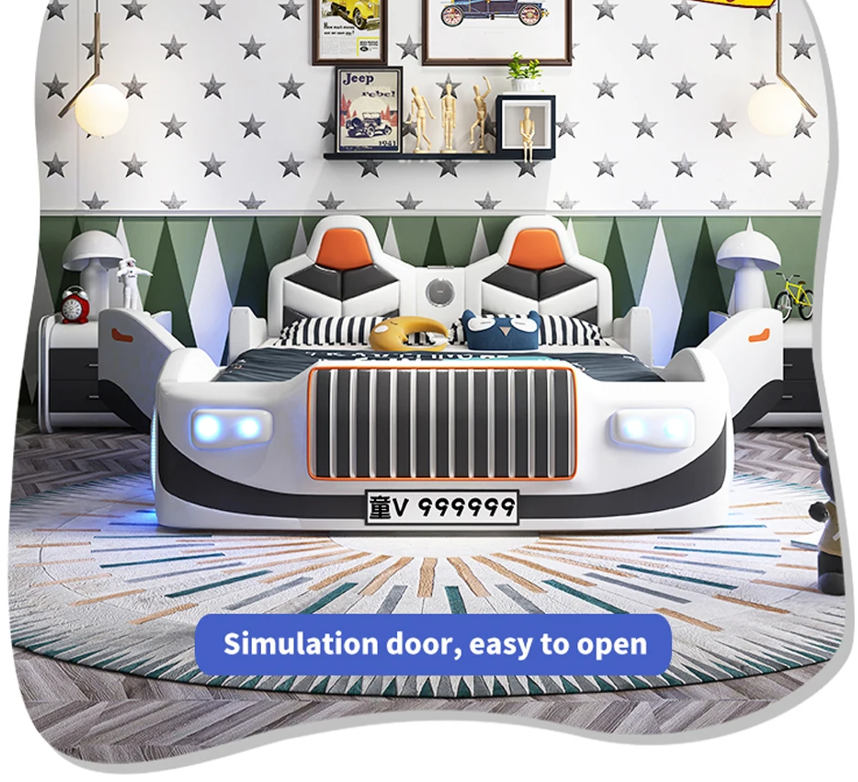 Mini Racer LED Luxury Car Kids Bed - Image 5