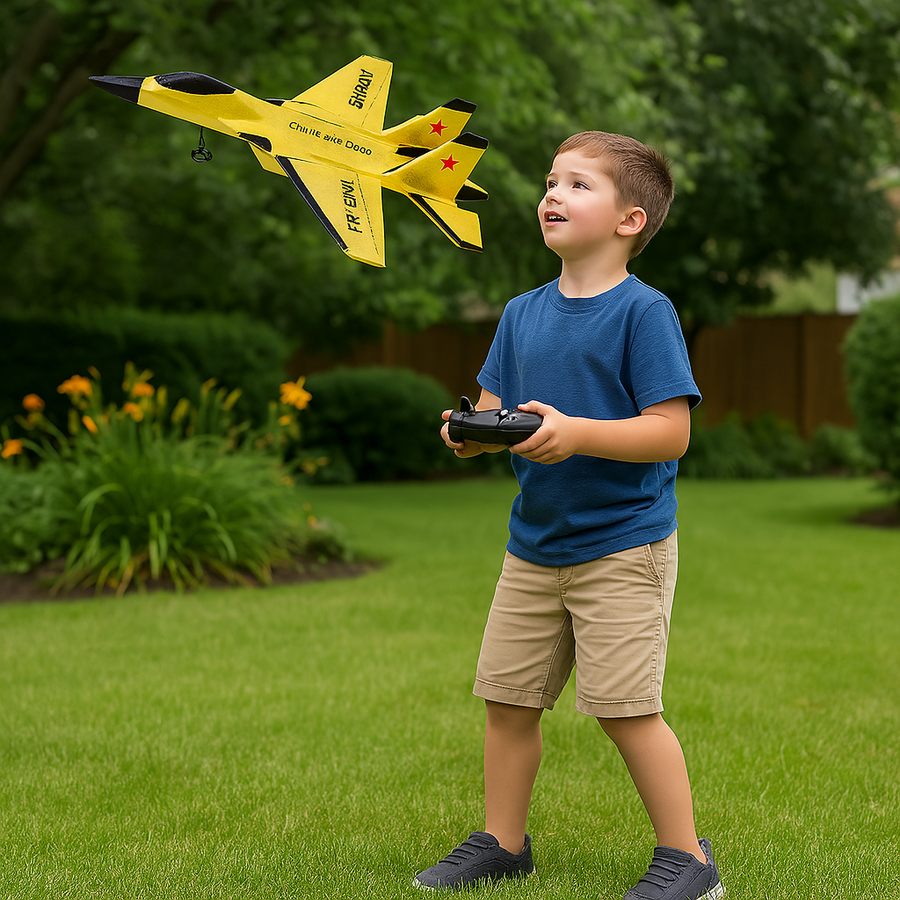 Remote Control Foam Fighter Airplane Toy - Image 2