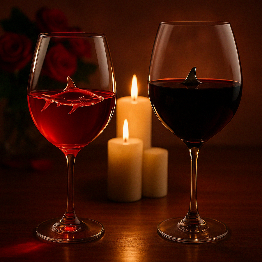 Built-in Shark Sea Wine Glasses - Image 1
