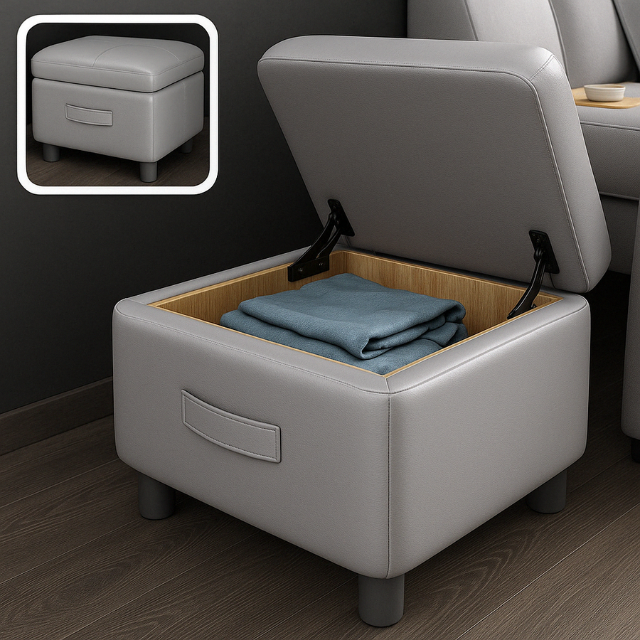 Massage System Smart Hidden Storage Leather Elegant Bed - Image 4