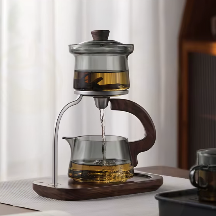 Walnut Signature One-Key Glass Tea Set - Image 1