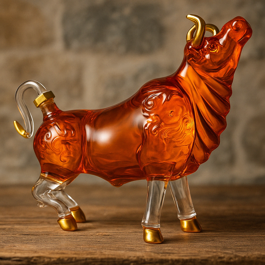 Artistic Bull Glass Decanter - Image 3