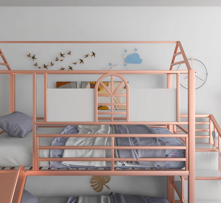 Loft-Style House Roof Frame Playhouse Bunk Bed - Image 6