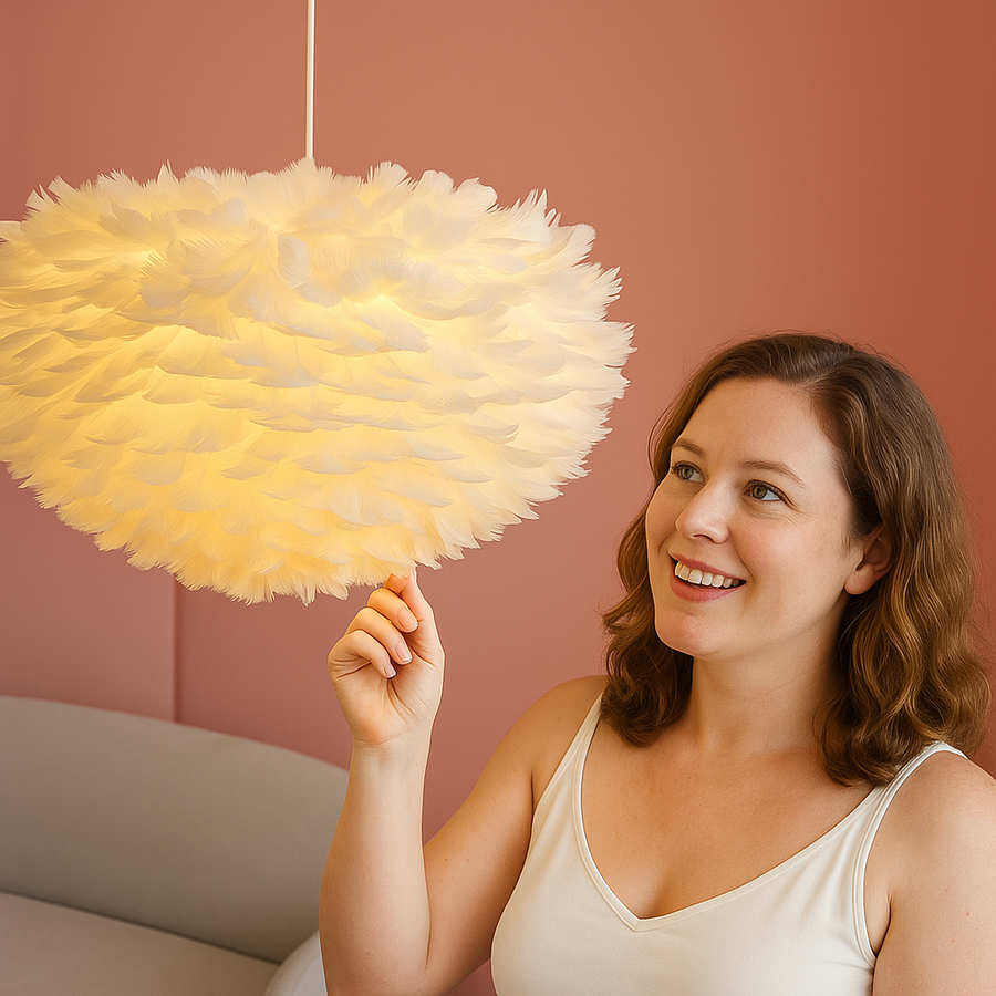 Cloud Like Realistic Feather Chandelier - Image 1