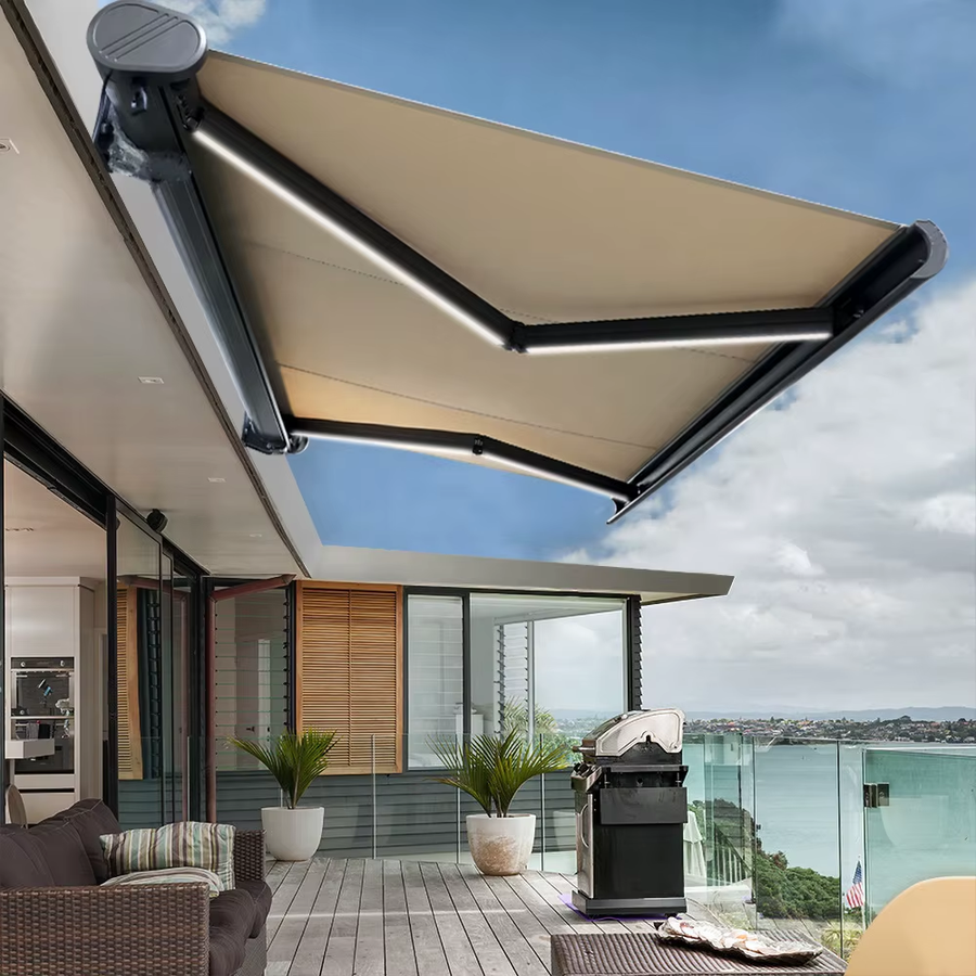 Wall-Mounted Electric Retractable Heavy-Duty Waterproof Outdoor Sunshade - Image 6