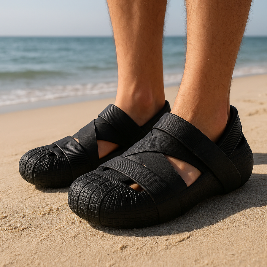 Criss Cross Anti-slip Outdoor Beach Slippers - Image 0
