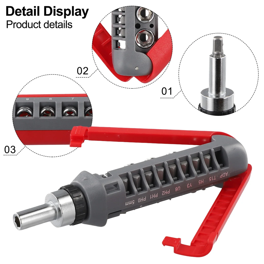 Modular Head Ratchet Screwdriver Tool Set - Image 5