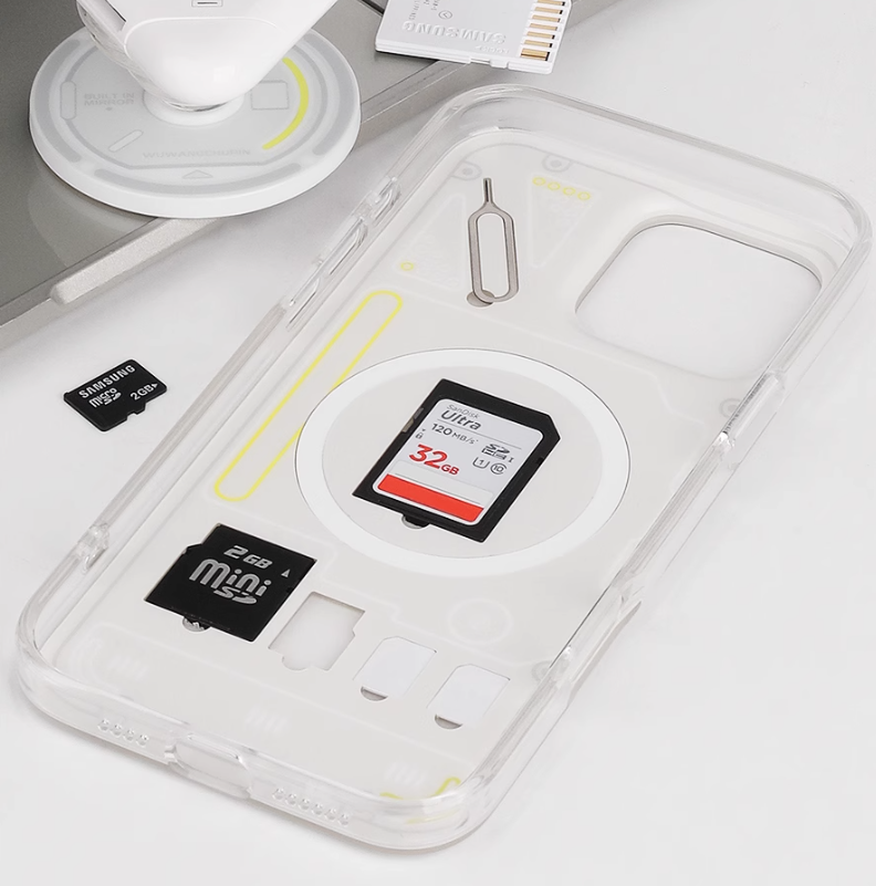 Memory Storage Transparent iPhone Case - Image 1