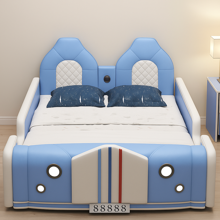Classic Car Style Built-In Speaker Kids Bed - Image 1