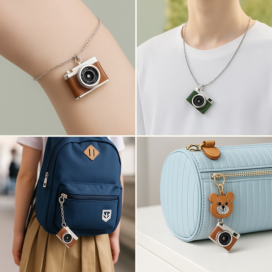 Vintage Digital Camera Style Necklace - Image 1