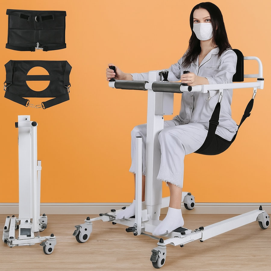 5-in-1 Foldable Patient Lift Mobility Chair - Image 1