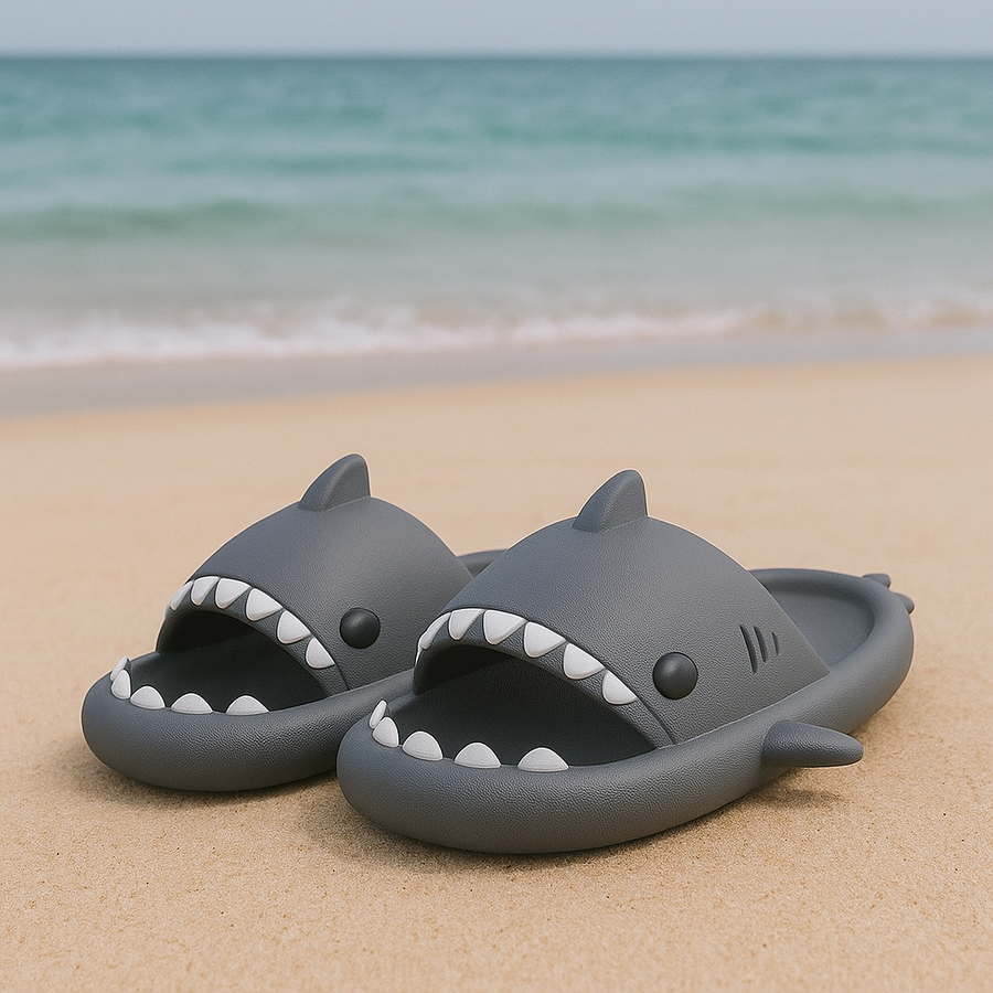 Happy Shark Beach Slippers - Image 0