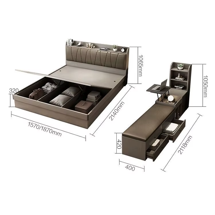 Dream Smart Storage Saver Lift-Up Platform Bed - Image 5