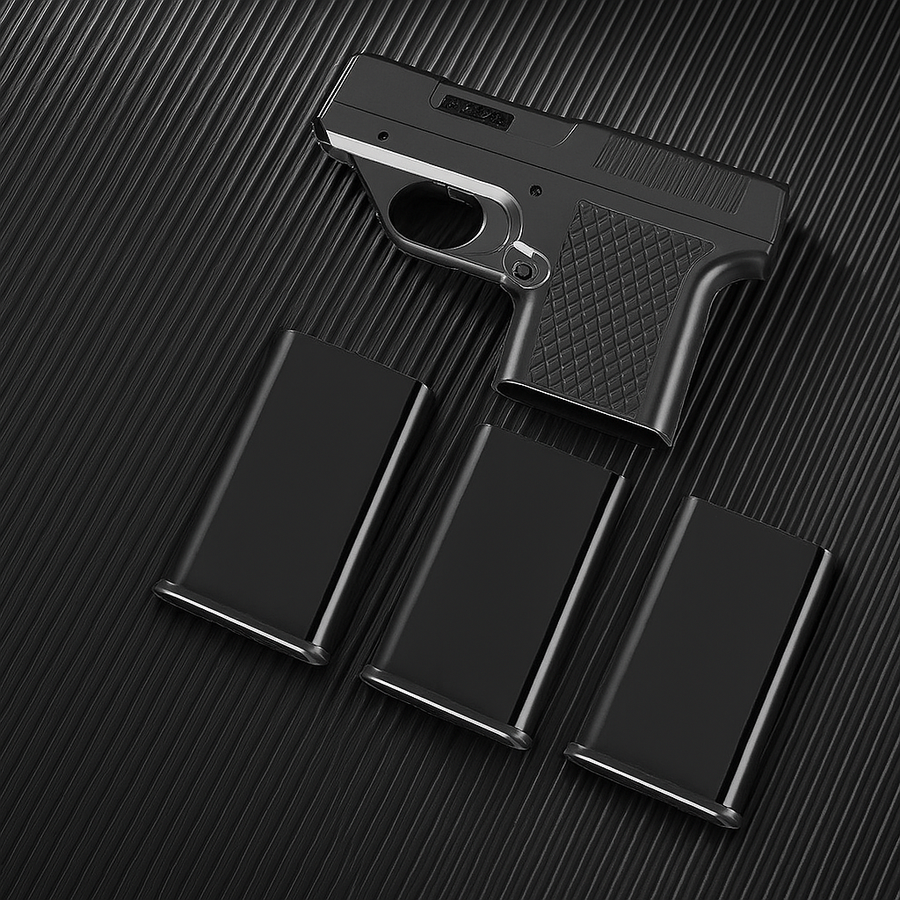 Gun Shape Secret Storage Jet Flame Lighter - Image 3