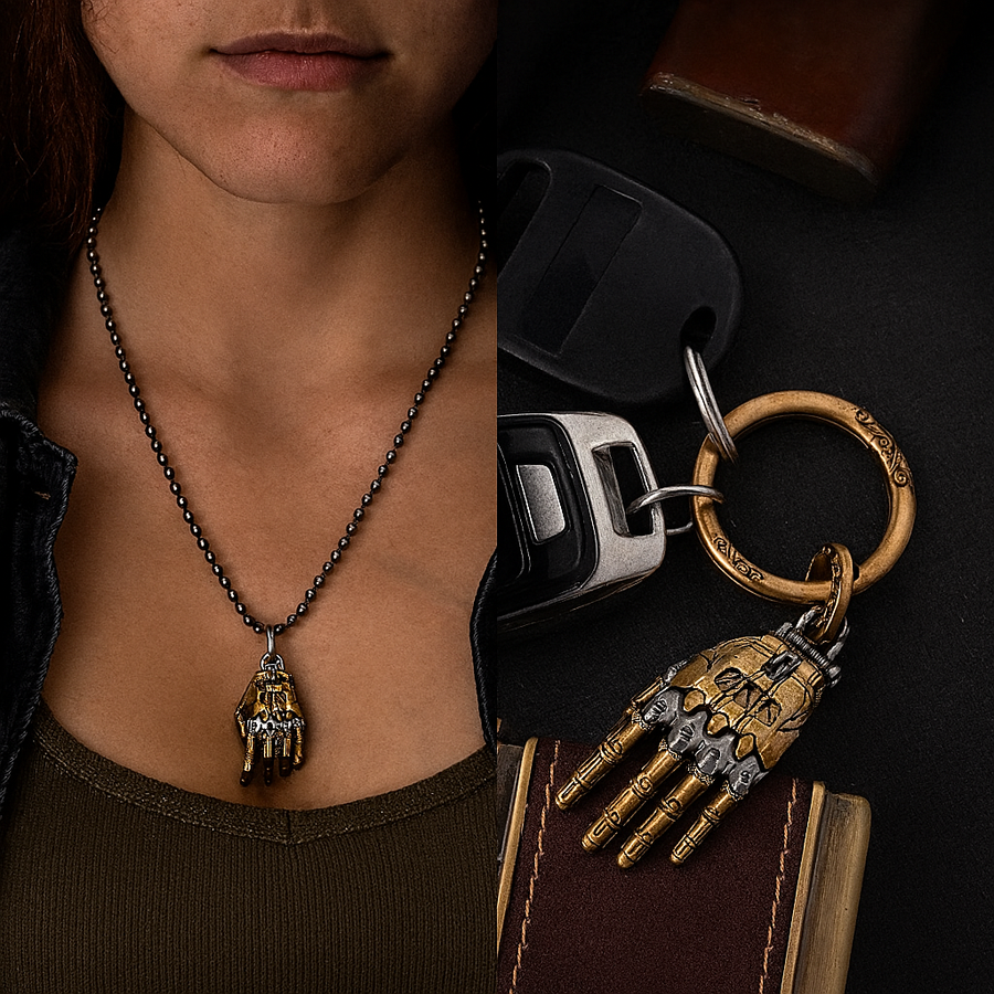 Robotic Mechanical Hand Necklace - Image 0