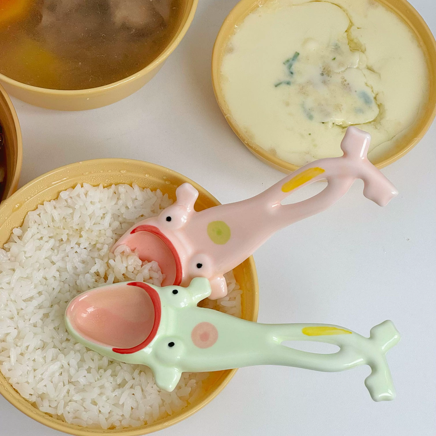 Funny Frog Long Handle Ceramic Spoon - Image 2