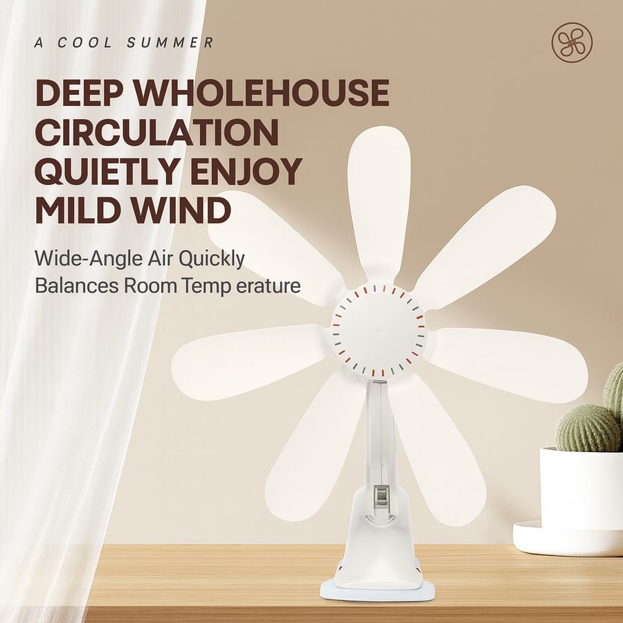 Portable Clip-On Desk & Bedside Fan - Image 3
