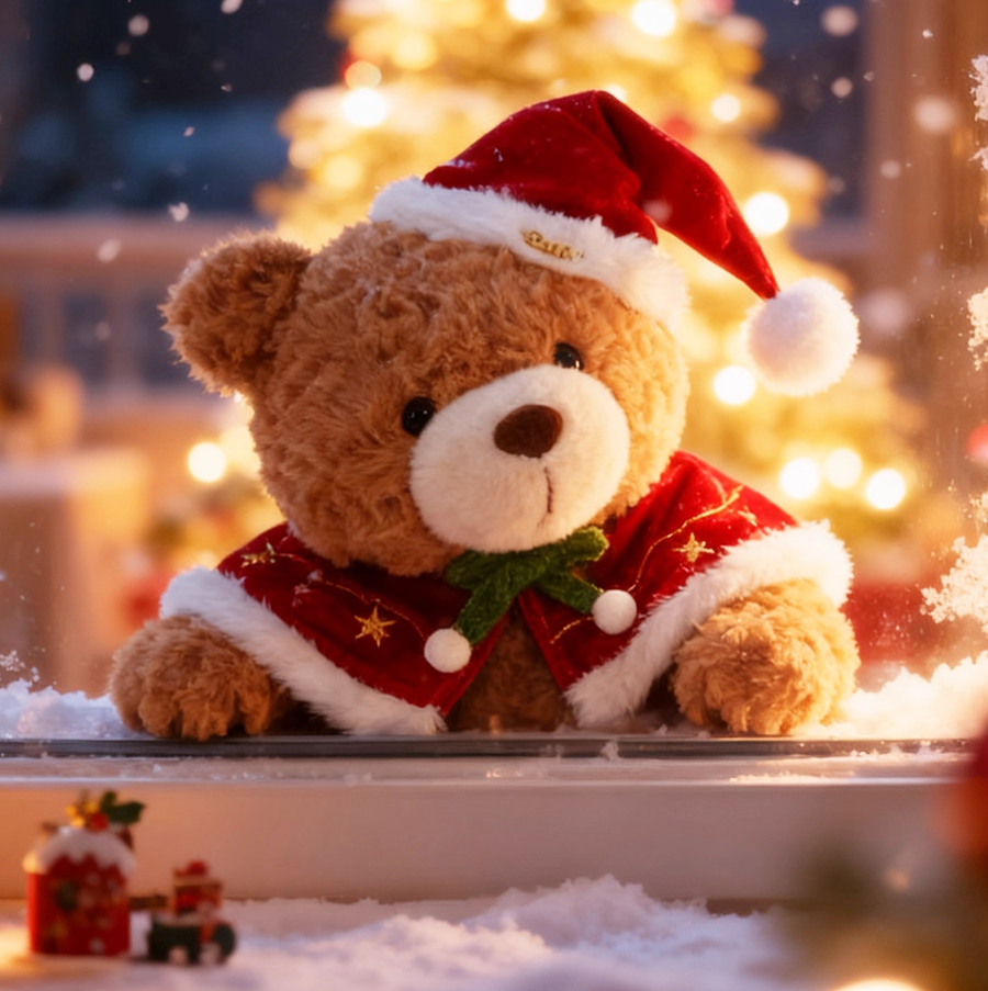 Hidden Surprise Christmas Tree Plush Bear - Image 6