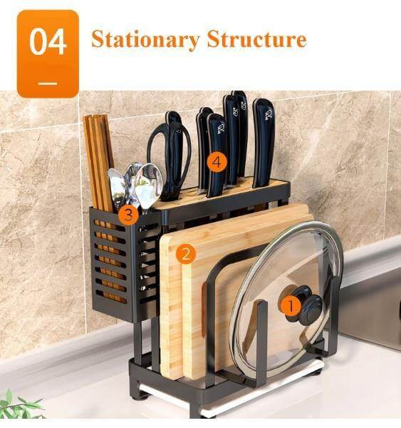 Stainless Steel Kitchen Utensils Organizer Drying Rack - Image 4