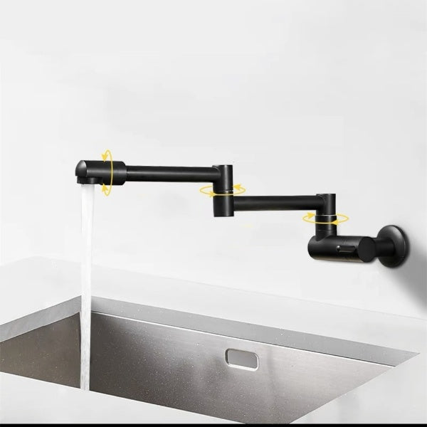 Wall-Mounted Folding Chrome Pot Filler Faucet - Image 9