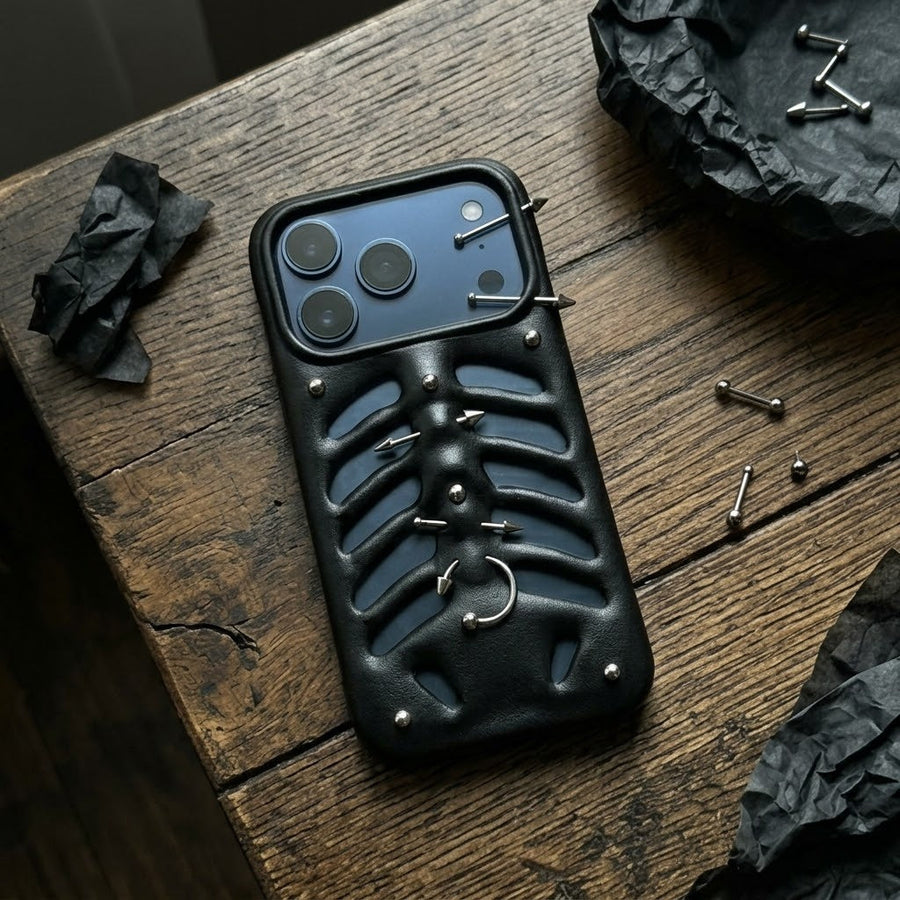 Gothic Ribcage Pierced Phone Case - Image 8