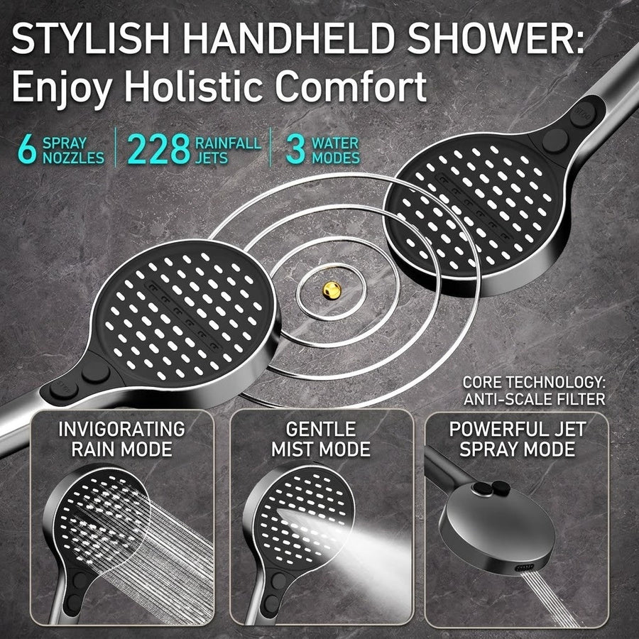 Goccera Thermostatic Rainfall Multifunctional Shower System - Image 2