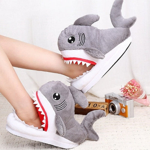 Shark Furry Indoor Slippers - Image 0