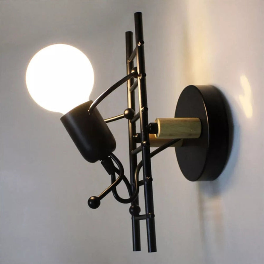 Mini Man Robot Art Wall Lamp - Image 0