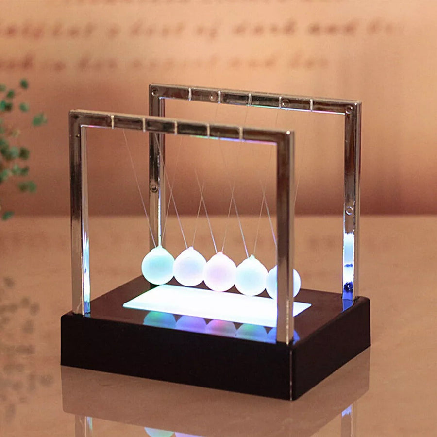 Newtons Cradle Led Colorful Science Toy - Image 1