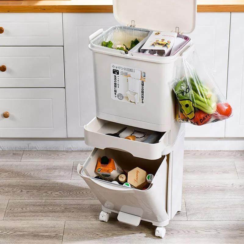 Large Capacity Multi Layers Garbage Trash Can - Image 3