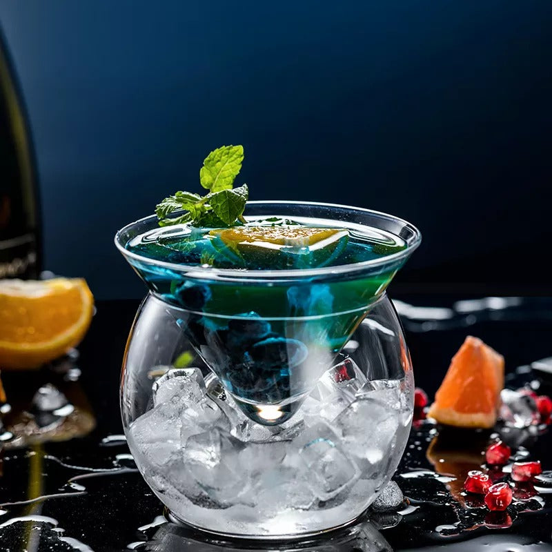 Crystal Iced Cone Cocktail Glass - Image 5