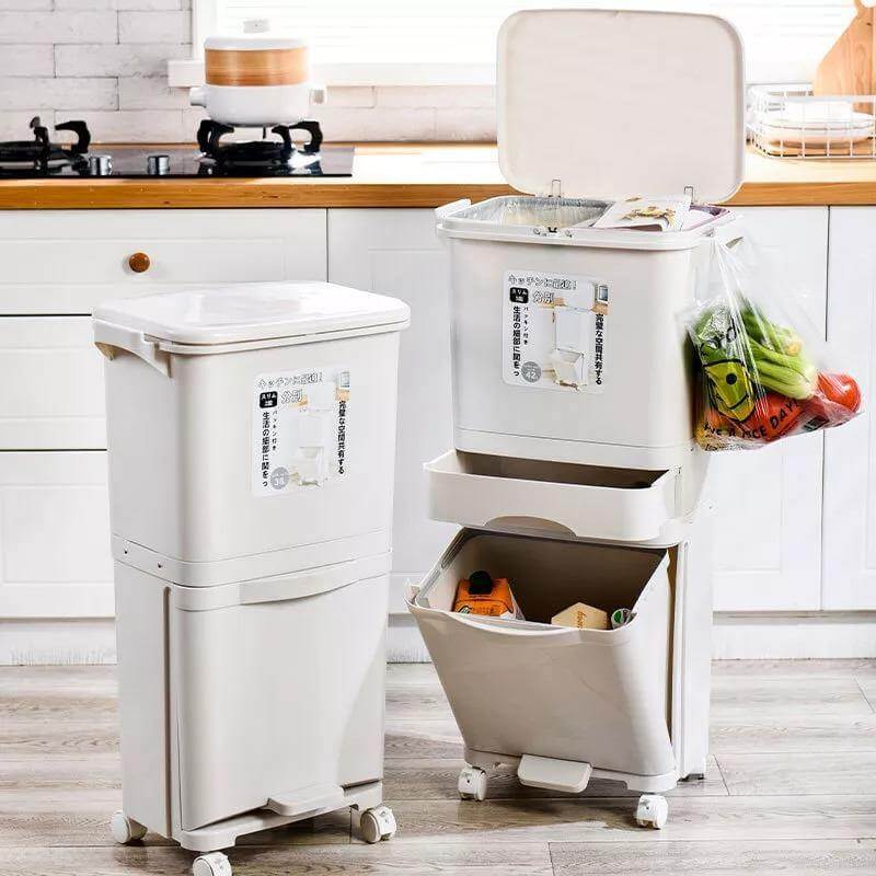 Large Capacity Multi Layers Garbage Trash Can - Image 0