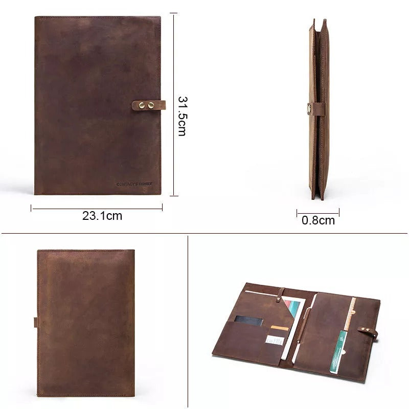 Vintage Leather Travel Passport iPad Wallet - Image 7