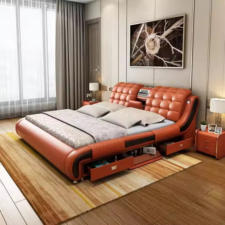 Ultimate Comfort Leather Smart Massager Bed - Image 7