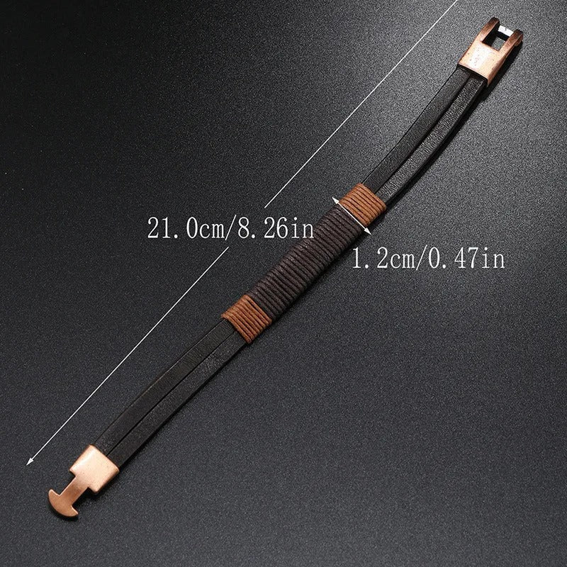 Surfer Leather Men Wristband - Image 7