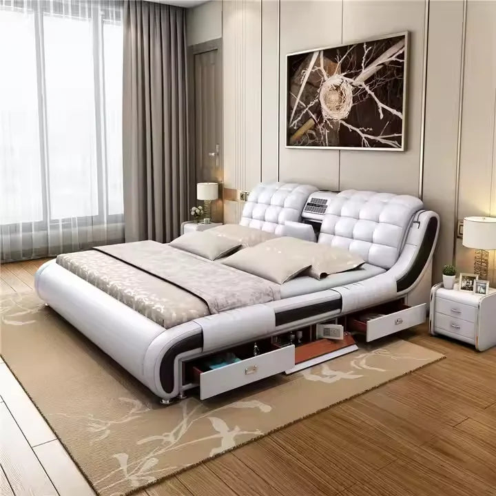 Ultimate Comfort Leather Smart Massager Bed - Image 1