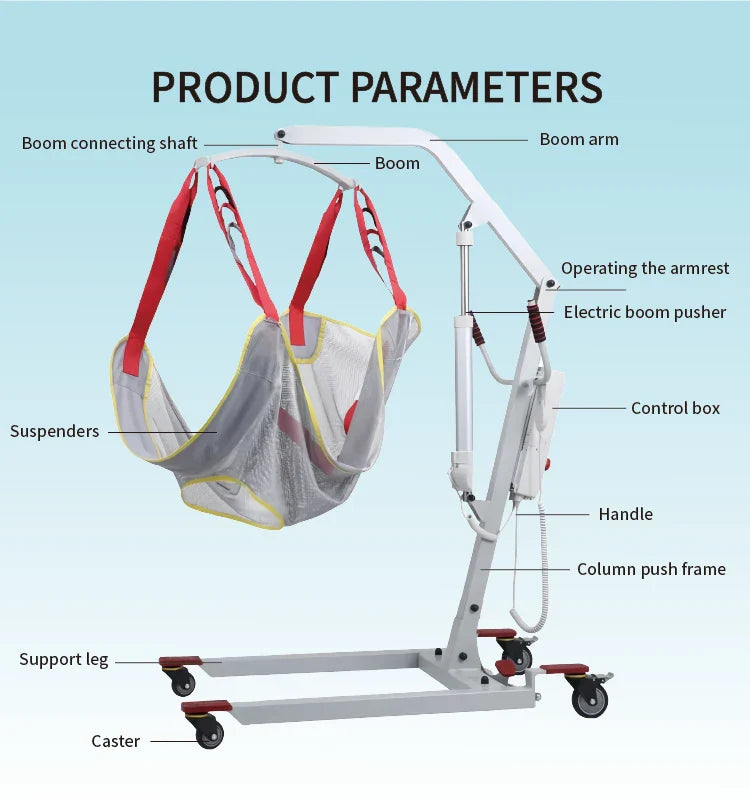 Electric Patient Mobility Adjustable Full Body Lift Machine - Image 1