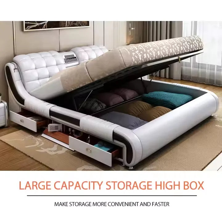 Ultimate Comfort Leather Smart Massager Bed - Image 2
