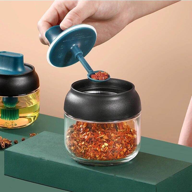 Salt and Pepper Seasoning Organizer Spice Jars - Image 0