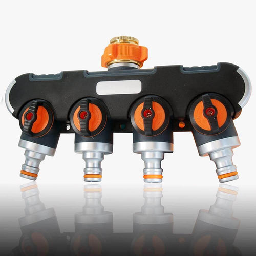 4-way Garden Hose Faucet Splitter Connector - Image 0