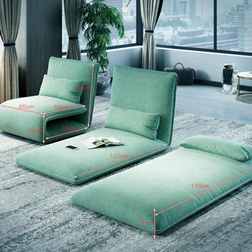 Lazy Foldable Single Sofa Bed Floor Chair - Image 2