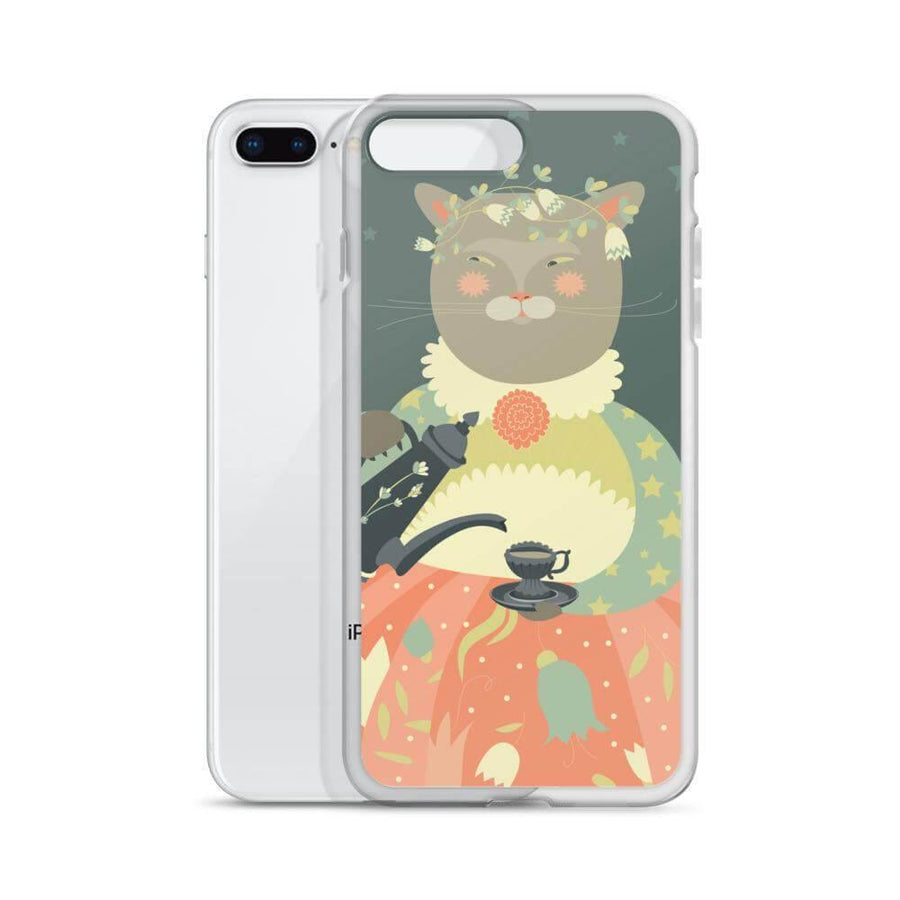 Cute Cat Lady iPhone Case - Image 4