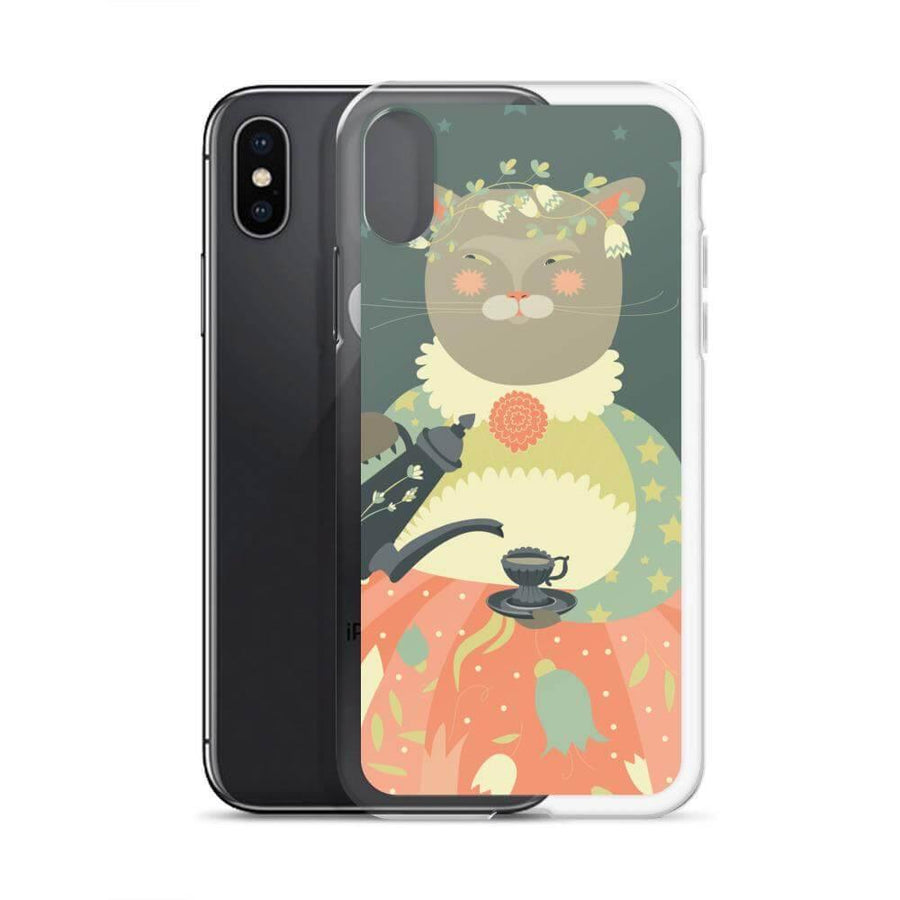 Cute Cat Lady iPhone Case - Image 1