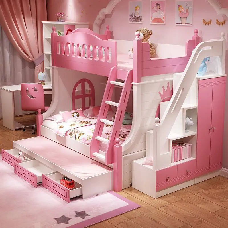 Dream Castle All-in-One Storage Kids Bunk Bed - Image 1